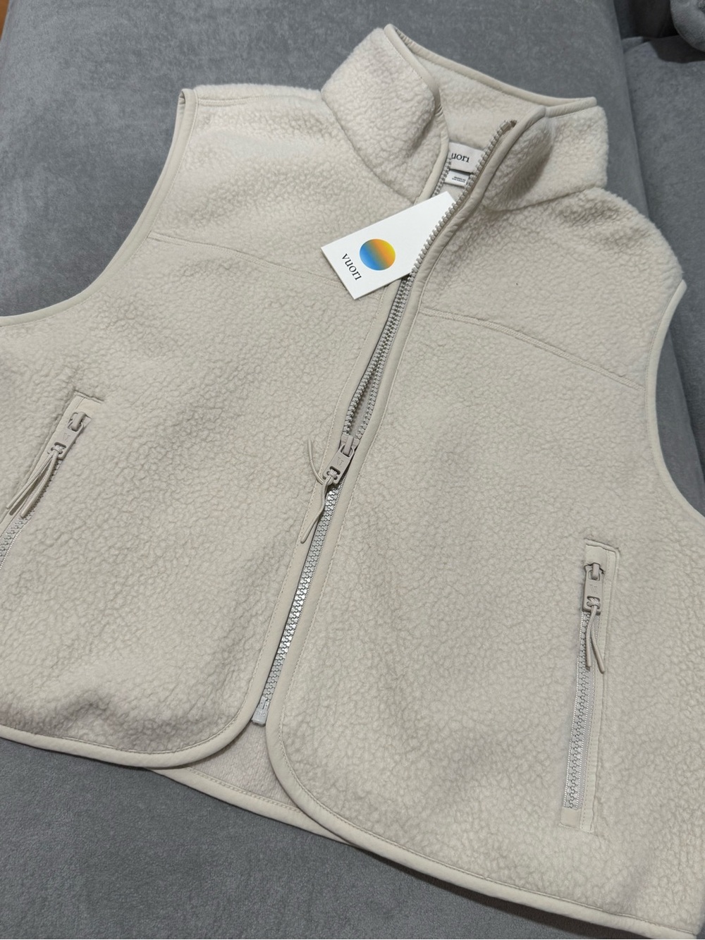 NWT Vuori Alpine Vest, Bone, size M
